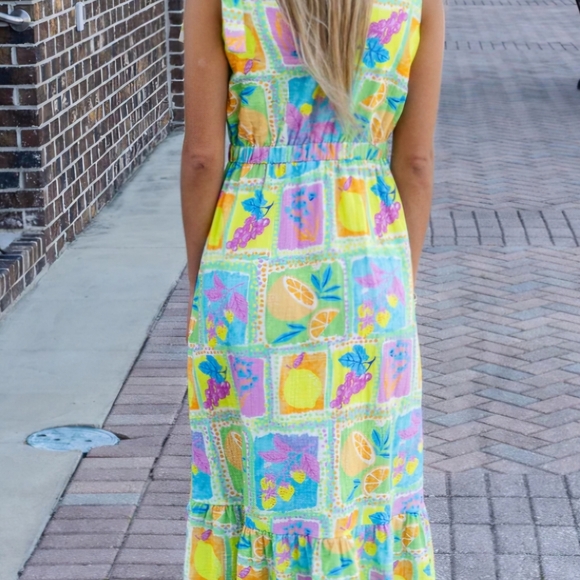 Sadie & Sage Mimosa Shoulder Tie Maxi Dress XS - Picture 3 of 12